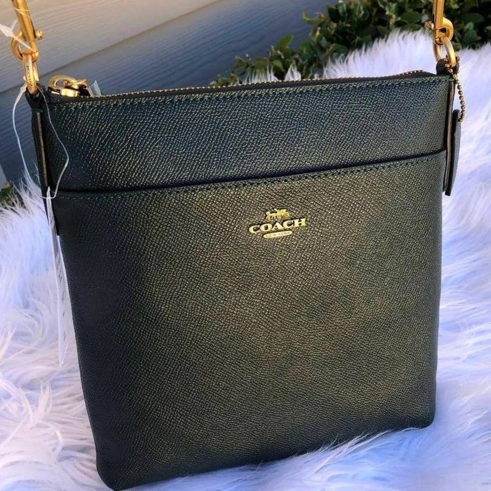Coach Crossgrain Leather Kitt Amazon Green
